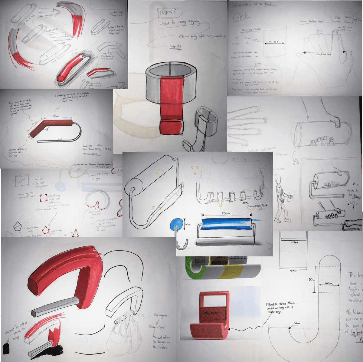 Development and experimental sketching during concept and development phases