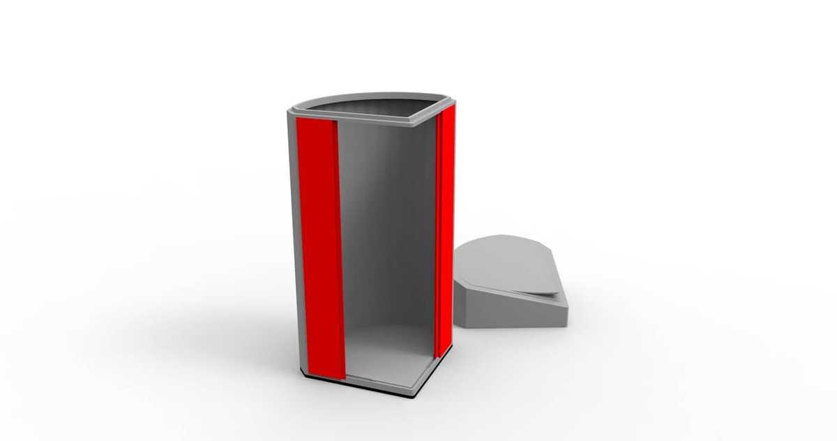 Bin modelled in Solidworks and rendered in Keyshot